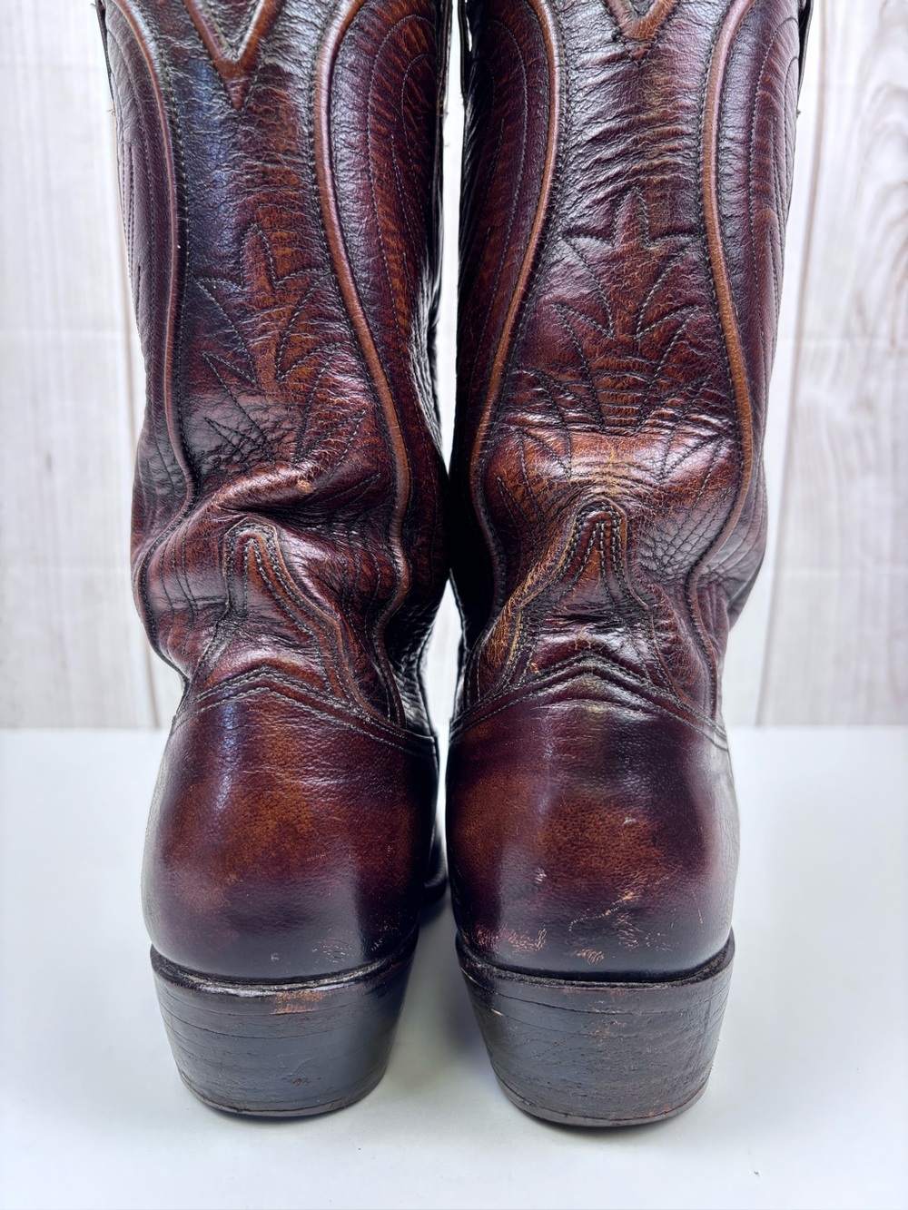 Vintage Lucchese Seville Boots San Antonio 2083ZZ Goatskin Leather Cowboy Sz 8E - Picture 7 of 15